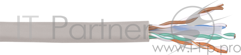 Кабели, Патч-корды ITK LC1-C604-121 Кабель связи витая пара U/UTP, кат.6 4x2 x 23AWG solid, LSZH, 305м, серый