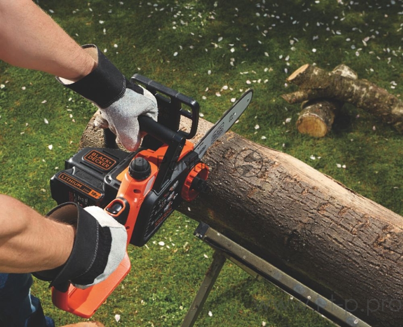 Пила цепная BLACK & DECKER GKC1825L20-QW аккумуляторная 18в 2.0ач 25см бесключевой натяжитель