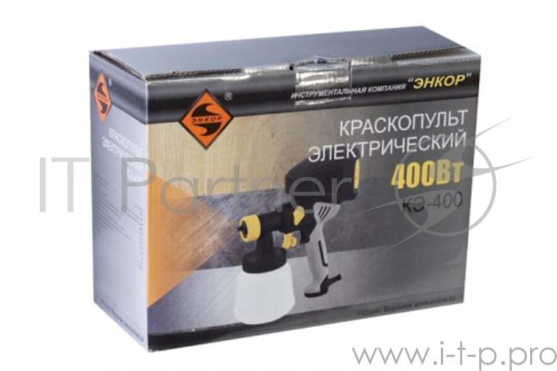 Краскопульт ЭНКОР КЭ-400 400Вт 0.7л/мин 0.1-0.2бар бак0.9л сопло2.5мм