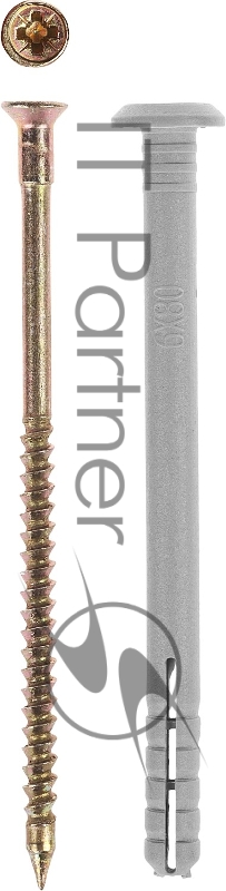Зубр Дюбель-гвоздь полипропиленовый, грибовидный бортик, 6x80мм, ТФ5, 70шт 4-301355-06-080