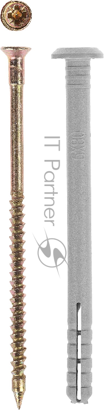 Зубр Дюбель-гвоздь полипропиленовый, грибовидный бортик, 6x60мм, ТФ5, 90шт 4-301355-06-060