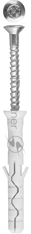 Зубр Дюбель-гвоздь нейлоновый, потайной бортик, 8x80мм, ТФ5, 50шт 4-301375-08-080