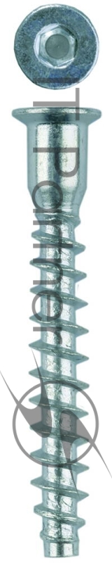 Зубр Винт-конфирмат оцинкованный, шестигранный шлиц, 6,4ммх50мм, 2500шт 4-308050-64-050