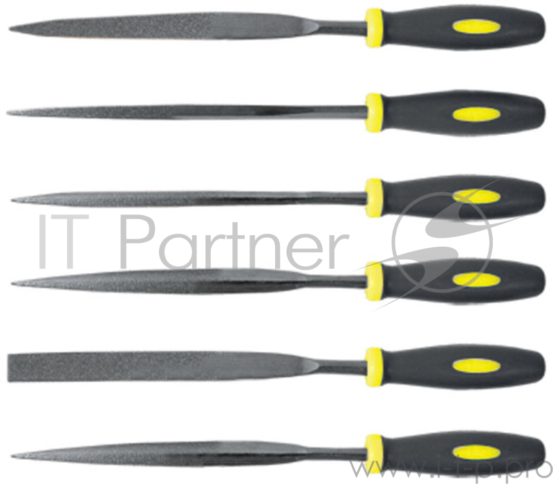 Надфиль FIT 42172 прорезиненная ручка 5 х 150мм 6шт.