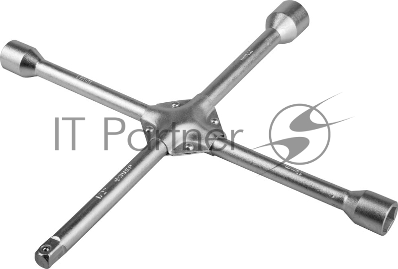 Зубр Ключ-крест автомобильный оцинкованный усиленный, 17-19-22-1/2