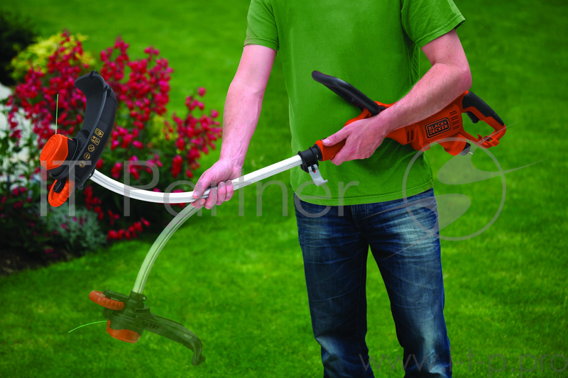 Триммер BLACK & DECKER GL8033-QS 33см 800Вт верхний двигатель автоподача afs возможность окантовки