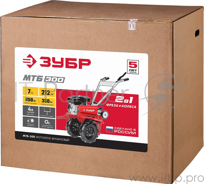 Мотоблок ЗУБР МТБ-300 бензиновый 1500 м2