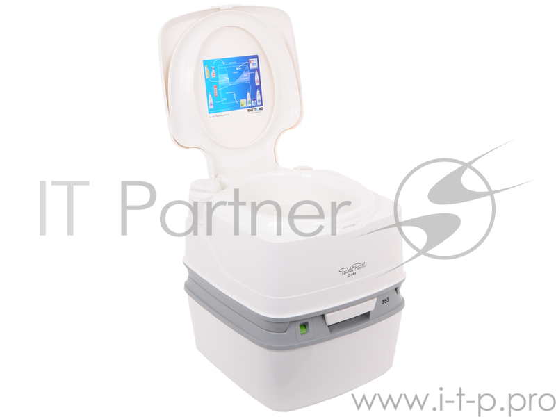 Биотуалет Thetford Porta Potti Qube 365 White (белый, нижн бак 21л, верхн бак 15л, ручн насос, индикатор заполн нижнего бака, размер 41,4х38,3х4