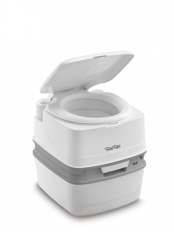 Биотуалет Thetford Porta Potti 165 White белый, нижний бак 21л, верхний бак 15л, гофро-помпа, размер 41,4х38,3х42,7см, вес 3,9кг