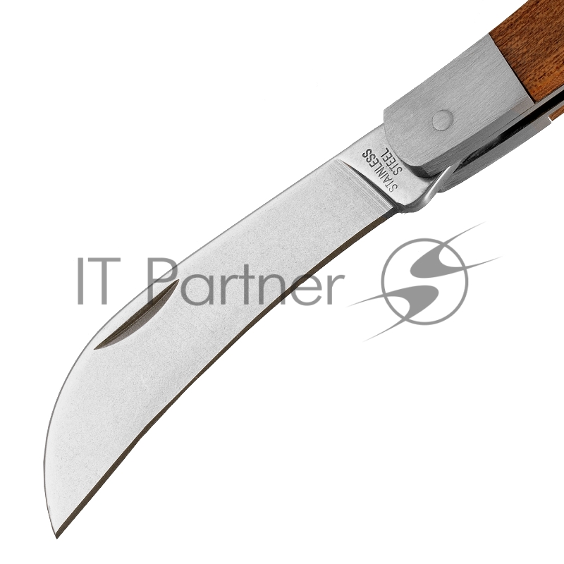 Нож PALISAD 79001 садовый 170мм складной изогнутое лезвие дерев.ручка