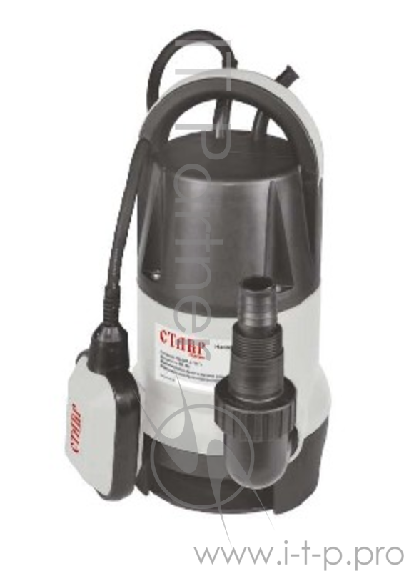СТАВР НПД-450 насос(220±10%/50 В/Гц, 450Вт, производительность 125л/мин, напор 5м, давление 0.5 атм, глубина погружения 5м, размер пропускаемых частиц 35мм, диаметр вых. патрубка, 1(25)/1,25 (32)