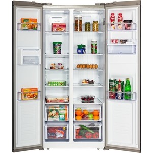 Холодильник HIBERG RFS-484DX NFXq серебристый