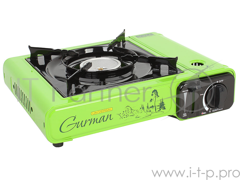 Плита газовая CW Gurman Universal (топливо - цанговый газовый картридж или газовый баллон 5, 12, 27л, мощность 2,2кВт - от картриджа, 2,0кВт - от бал