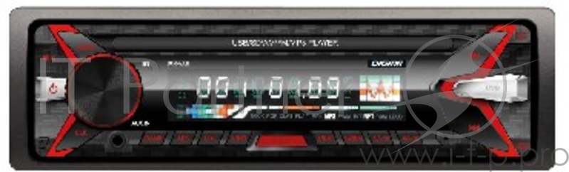 Автомагнитола Digma DCR-400R 1DIN 4x45Вт