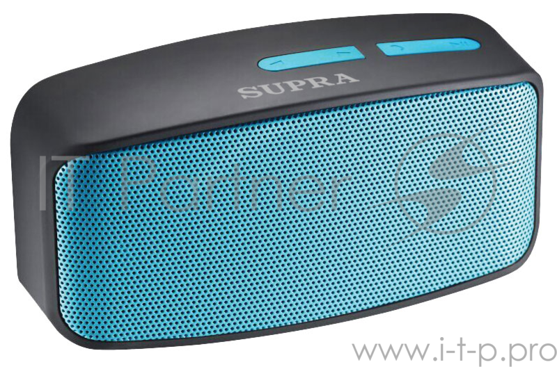 Аудиомагнитола Supra BTS-530 черный/голубой 3Вт/MP3/FM(dig)/USB/BT/microSD