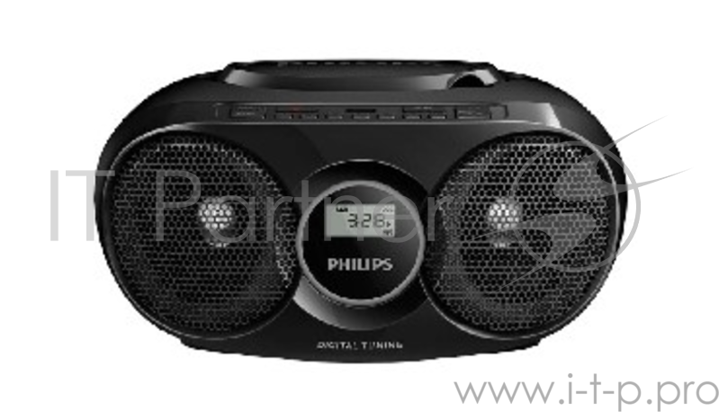 Магнитола PHILIPS AZ318B CD / MP3 / USB / Динамическое усиление НЧ, черный