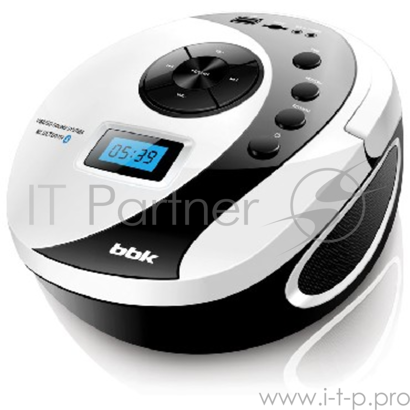 Аудиомагнитола BBK BS10BT белый/черный 4Вт/MP3/FM(dig)/USB/BT/microSD