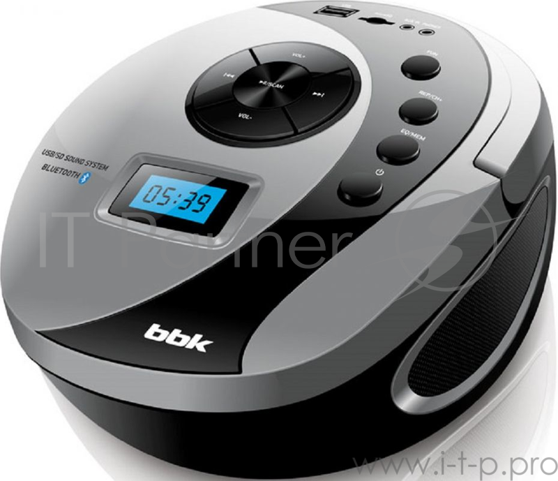 Аудиомагнитола BBK BS10BT белый/серый 4Вт/MP3/FM(dig)/USB/BT/microSD