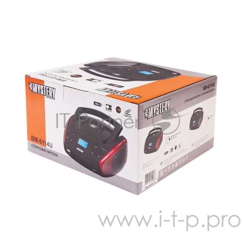 Магнитола MYSTERY BM-6114U black