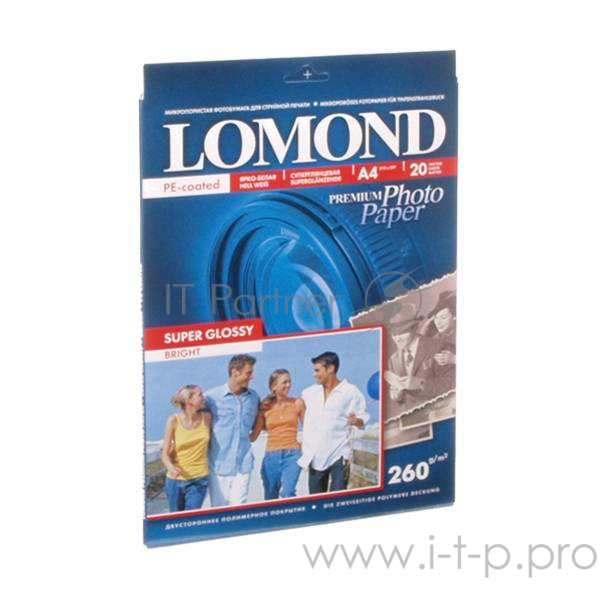 Бумага для фото-печати Lomond 1103101 (A4, 260г/кв.м, 20л., глянц.)