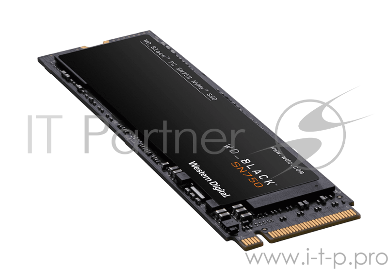 Накопитель твердотельный WD Твердотельный накопитель SSD WD Black SN750 NVMe WDS500G3XHC 500ГБ M2.2280 (с радиатором)