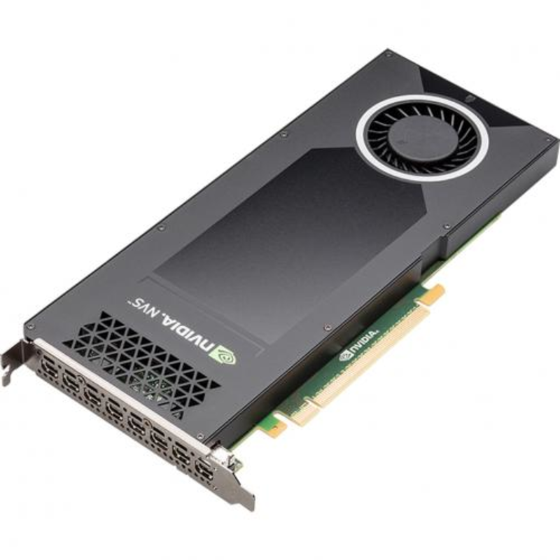 Видеокарта 4Gb <PCI-E> PNY nVidia NVS 810 <DDR3, 128 bit, 8*mDP, 8*mDP to DP adapter cables, Retail>
