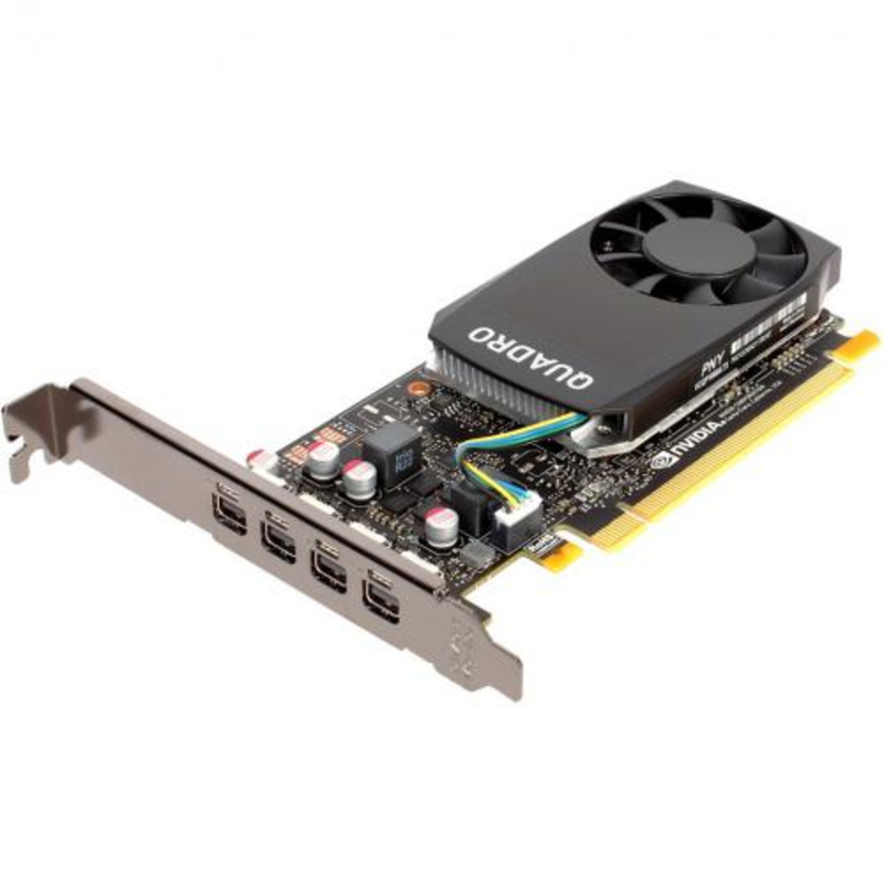 Видеокарта VCQP1000DVI-PB Видеокарта VGA PNY NVIDIA Quadro P1000, 4 GB GDDR5/128-bit, PCI Express 3.0 x16, 4?mDP1.4 (4?mDP to DVI-D SL adapter), 47 W, 1-slot cooler