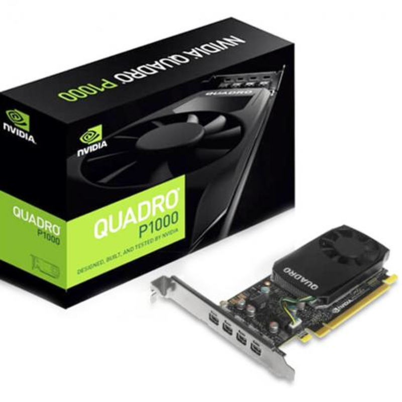 Видеокарта VCQP1000-PB PCIE, 128-bit 640 Cores, 4*mDP1.4, 4*mDP to DP 1xmDP to DVI-D SL adapter, LP bracket