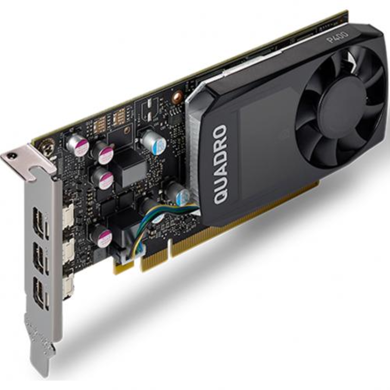Видеокарта VCQP400BLK-1 PNY Nvidia Quadro P400 2GB DDR5, PCIE, 64-bit 256 Cores, 3*mDP1.4, 3*mDP to DP 1xmDP to DVI-D SL adapter, ATX bracket