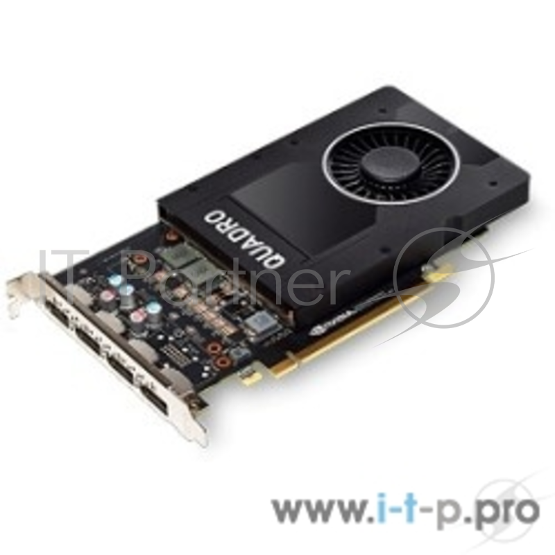 Видеокарта VCQP2000BLK-1 PNY Nvidia Quadro P2000 5GB PCIE 2xDP 160-bit DDR5 1024 Cores 4xDP to DVI-D (SL) adapter, Bulk
