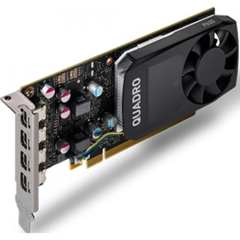 Профессиональная видеокарта 2Gb <PCI-E> PNY nVidia Quadro P620 <GDDR5, 128 bit, 4xmDP, Low Profile, 4xmDP to DP, mDP to DVI-D SL adapter, ATX&LP Bracket, Retail>