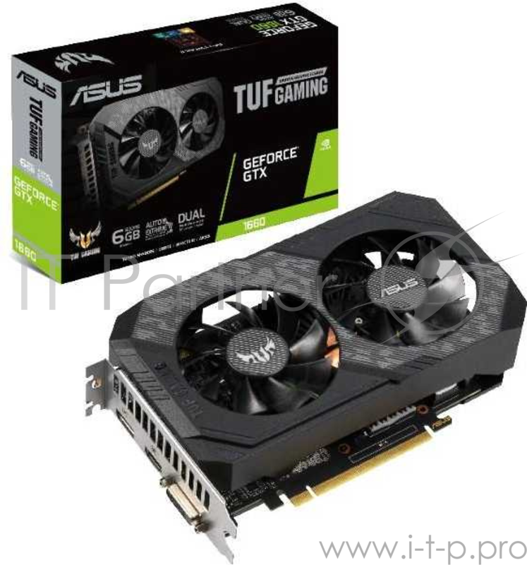Видеокарта Asus PCI-E TUF-GTX1660-6G-GAMING nVidia GeForce GTX 1660 6144Mb 192bit GDDR5 1530/8002 DVIx1/HDMIx1/DPx1/HDCP Ret