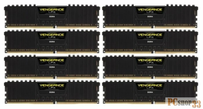 Память DDR4 8x16Gb 2666MHz Corsair CMK128GX4M8A2666C16 RTL PC4-21300 CL16 DIMM 288-pin 1.2В