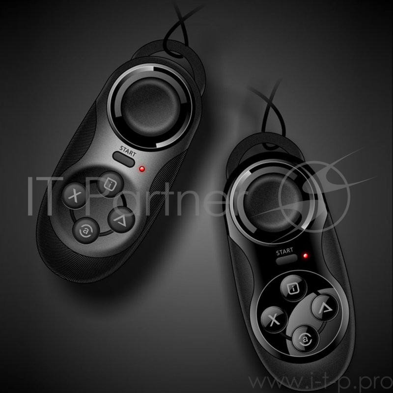 Джойстик VR CMG-760 ( Может использоваться как джойстик, указатель мыши, спуск затвора для селфи, управление VR приложениями, размеры 73 мм х 31 мм х 13 мм, Bluetooth 3,0, рабочая дистанция до 10 м, OS Android / IOS / Windows, аккумулятор 180мА, врем