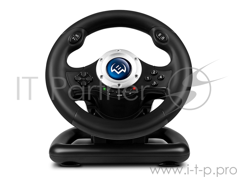 Руль SVEN GC-W500 (педали, вибро, скоба, лепестки, D-pad, 10 кл, резин. вставки, PC/Xinput)