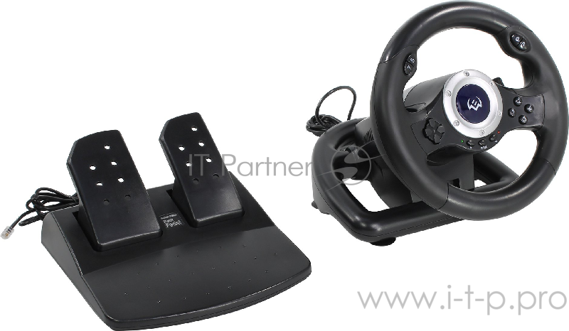 Руль SVEN GC-W500 (педали, вибро, скоба, лепестки, D-pad, 10 кл, резин. вставки, PC/Xinput)