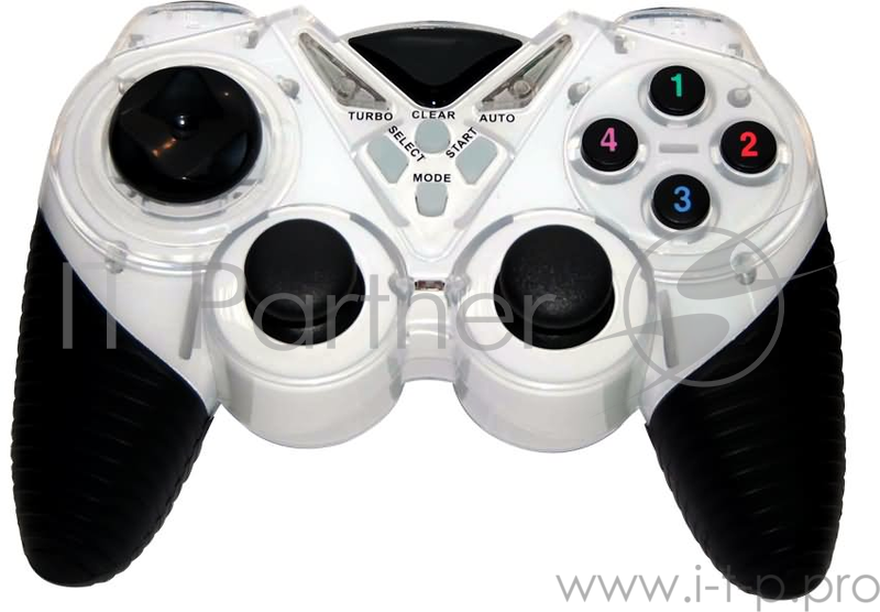 Геймпад 3Cott Single GP-05,14 кнопок, вибрация, USB,белый