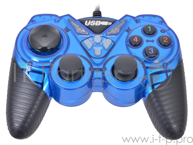 Геймпад 3Cott Single GP-05,14 кнопок, вибрация, USB,синий