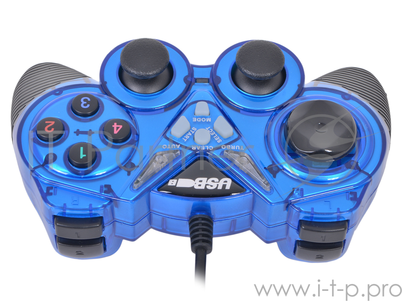 Геймпад 3Cott Single GP-05,14 кнопок, вибрация, USB,синий