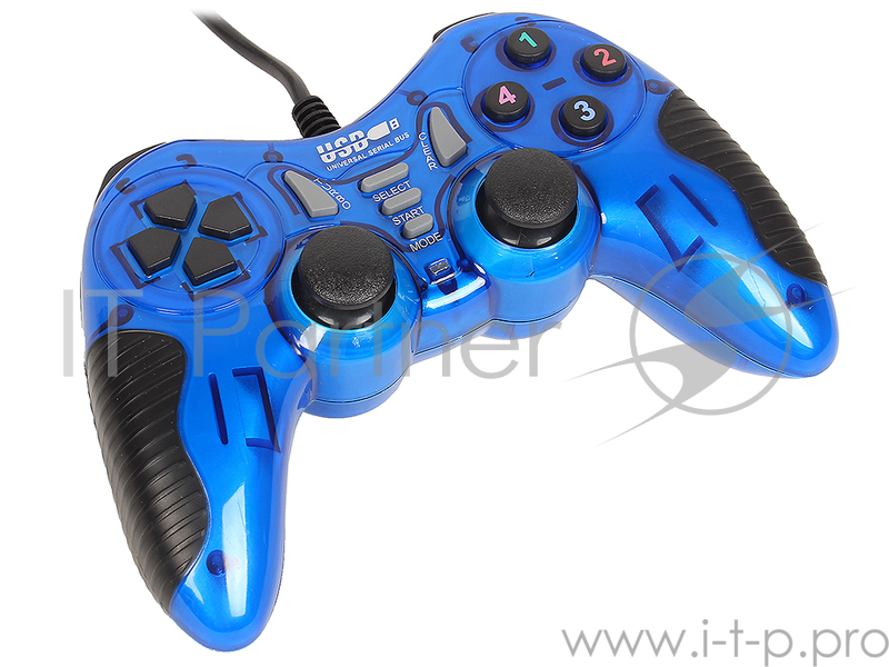 Геймпад 3Cott Single GP-06,14 кнопок, вибрация, USB,синий