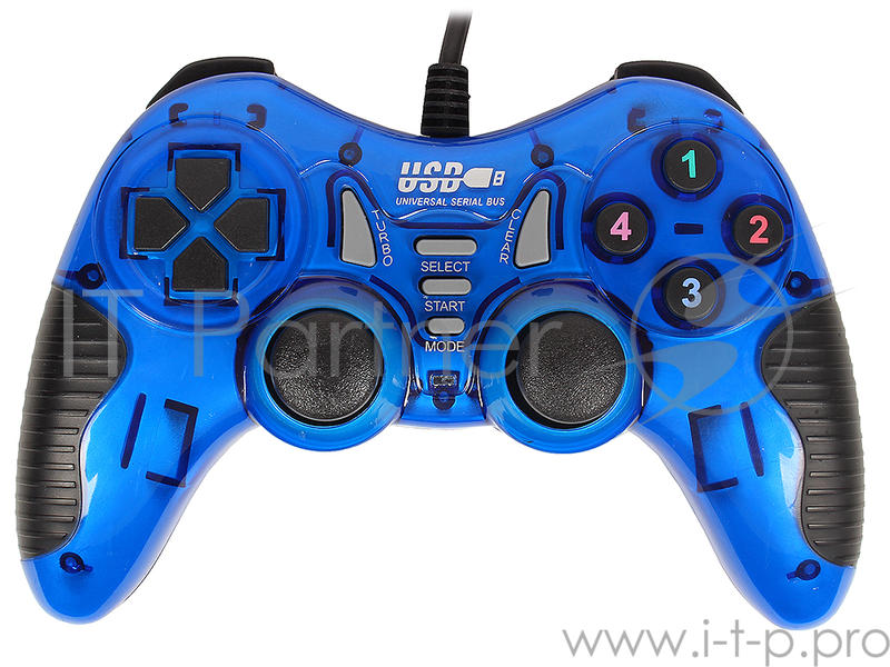 Геймпад 3Cott Single GP-06,14 кнопок, вибрация, USB,синий