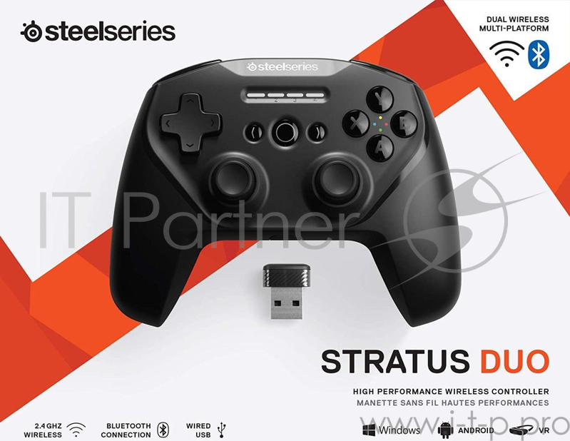Геймпад Steelseries Stratus Duo черный Bluetooth Беспроводной