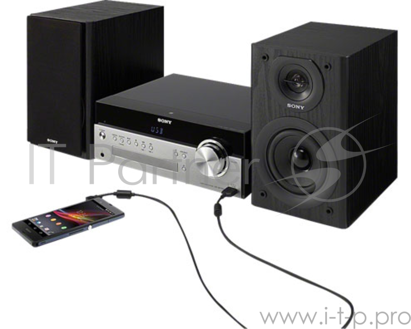 Микросистема Sony CMT-SBT100 черный 40Вт/CD/CDRW/FM/USB/BT