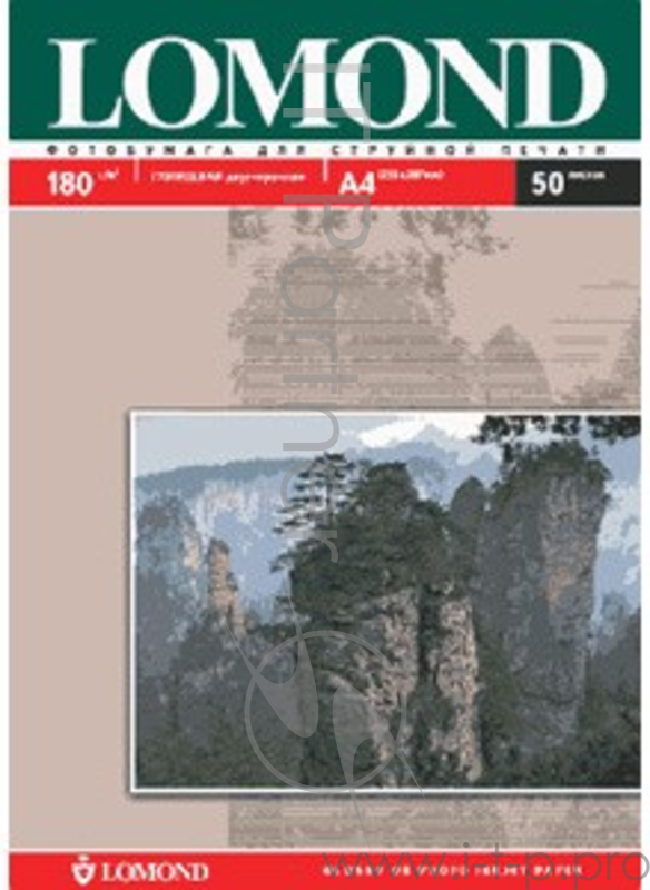 Бумага для фото-печати Lomond 0102065 (A4, 180г/кв.м, 50л., глянц., двусторонняя)