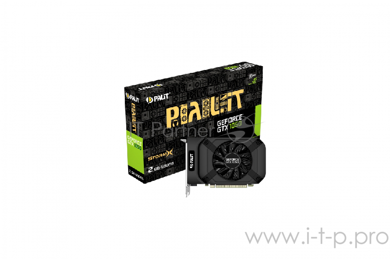 Видеокарта PALIT GeForce GTX1050 StormX 2G nVidia GTX1050 2048Mb 128bit GDDR5 1354/7000 DVIx1/HDMIx1/DPx1/ RTLNE5105001841-1070F