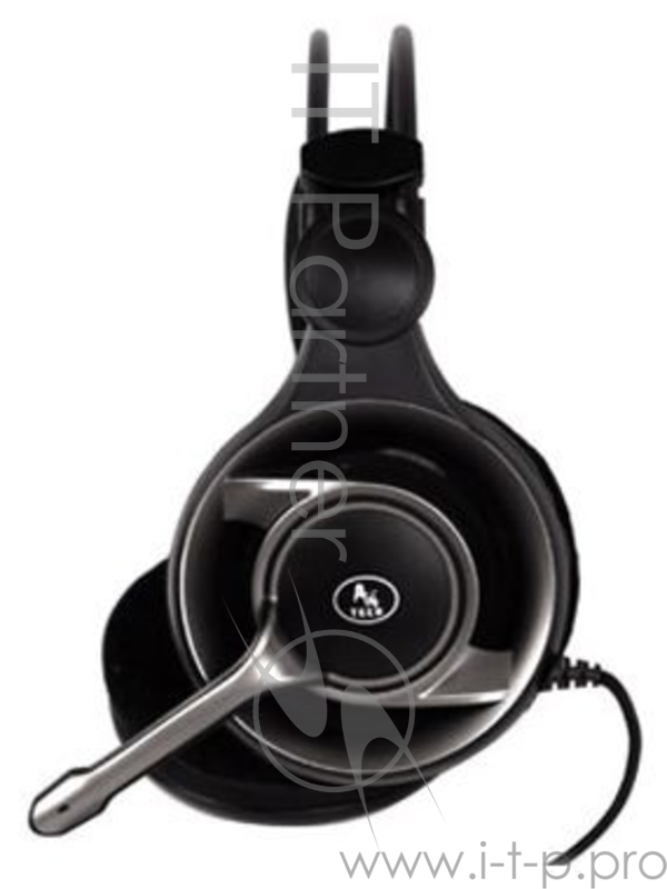 Наушники A4Tech HS-100, черные {Гарнитура, мониторные, 20 - 20000Гц, длина шнура 2м}