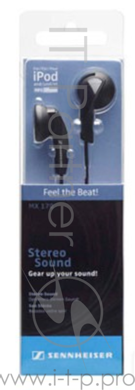 Наушники вкладыши Sennheiser MX 170 1.2м черный проводные (в ушной раковине)