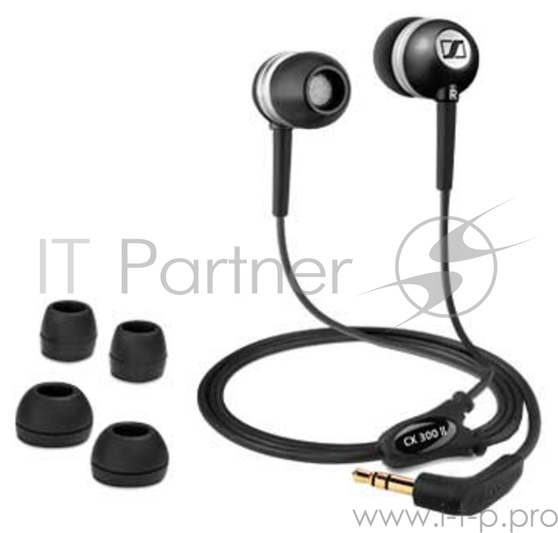 Наушники вкладыши Sennheiser CX300-II Precision 1.2м черный проводные (в ушной раковине)
