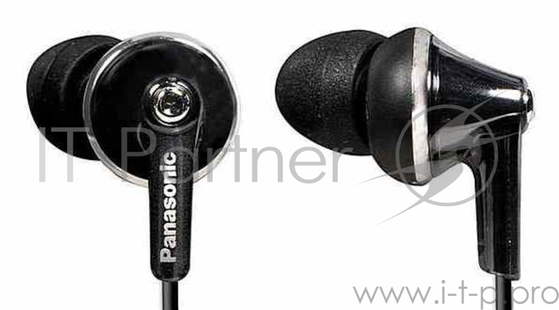 Наушники вкладыши Panasonic RP-HJE190E-K 1.2м черный проводные (в ушной раковине)