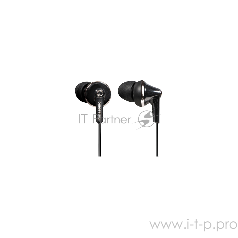 Наушники вкладыши Panasonic RP-HJE190E-K 1.2м черный проводные (в ушной раковине)